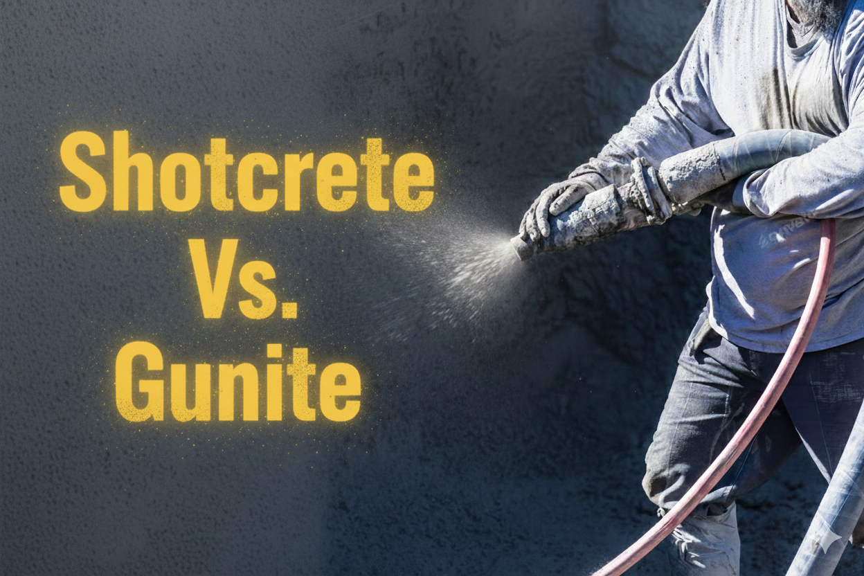 What is Shotcrete? Are Shotcrete and Gunite the Same Things?
