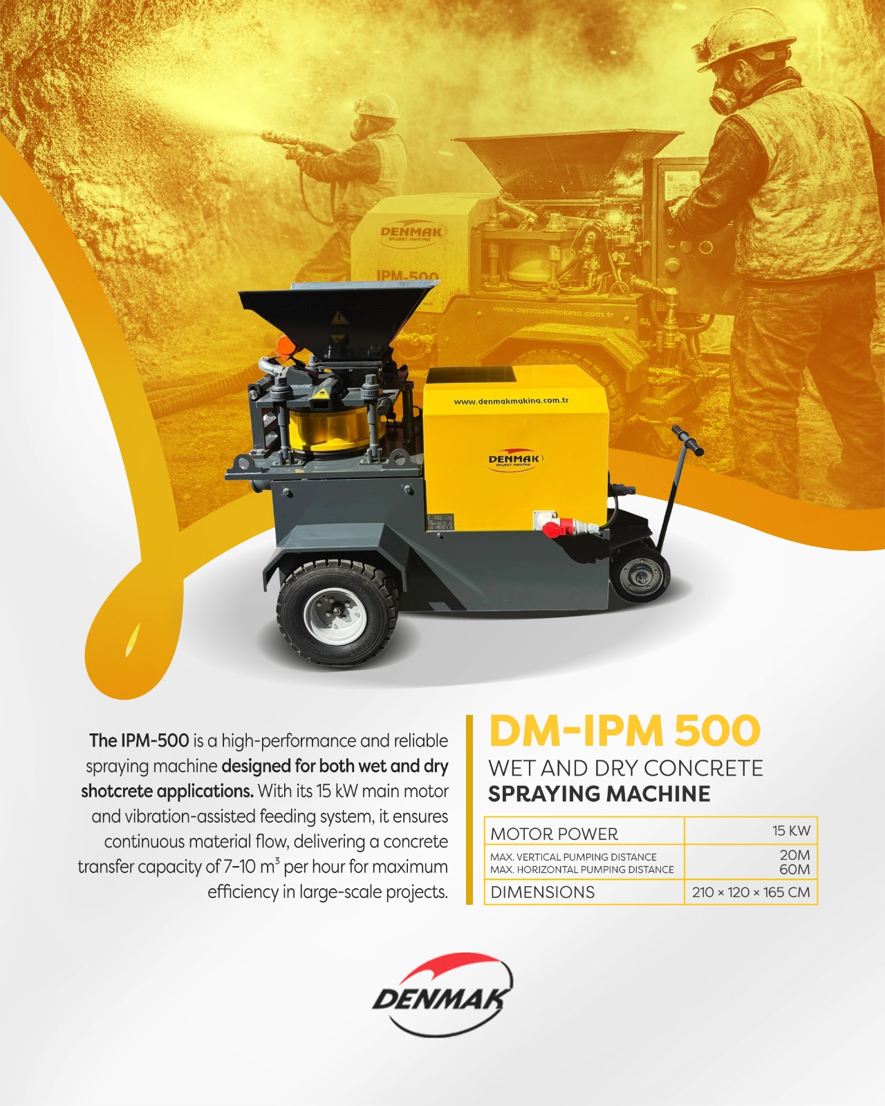 IPM 500 Wet and Dry Shotcrete Machine | Denmak